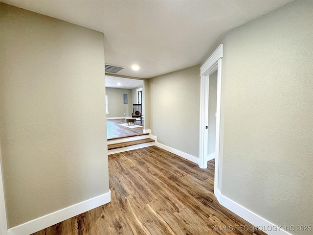 17022 S 579th Rd, Tahlequah, OK 74464 - hallway with wood finished floors and recessed lighting