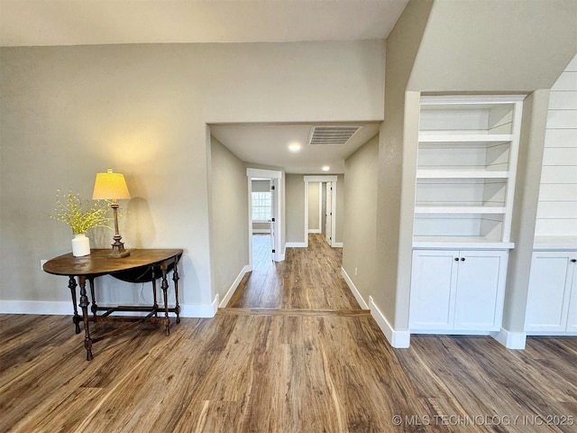 17022 S 579th Rd, Tahlequah, OK 74464 - corridor featuring wood finished floors and baseboards