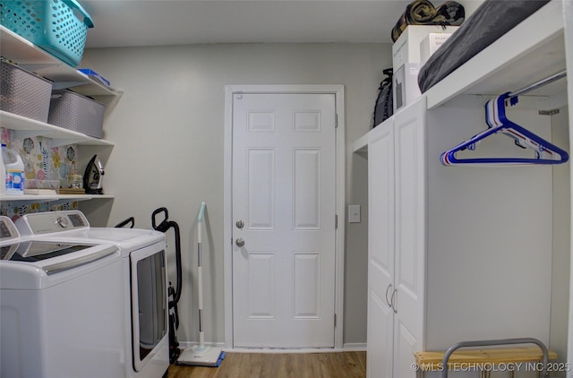 46 S 188th E Ave, Tulsa, OK 74108 - washroom featuring washer and clothes dryer, laundry area, and light wood finished floors