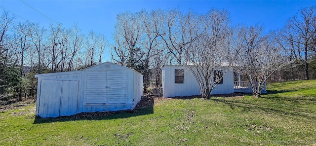 view of shed