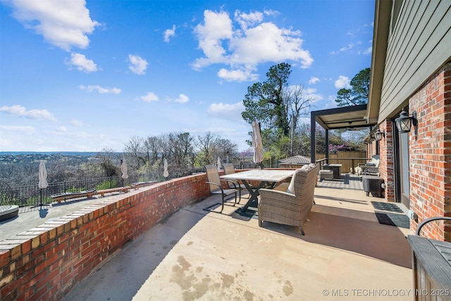 122 Osage Ridge Dr, Sand Springs, OK 74063 - view of patio featuring outdoor dining space and fence