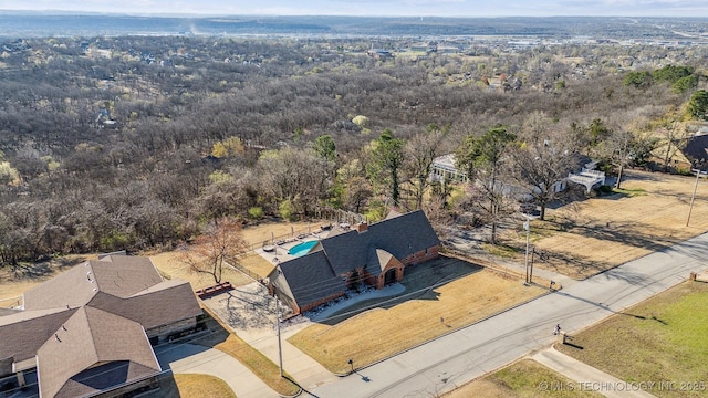 122 Osage Ridge Dr, Sand Springs, OK 74063 - aerial view with a wooded view