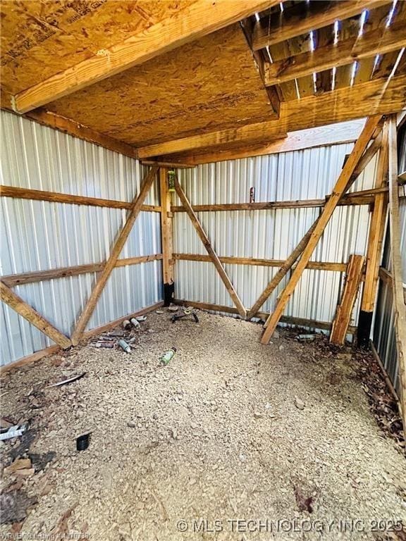 miscellaneous room featuring metal wall