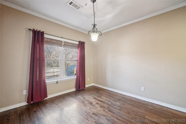 11727 S 91st E Ave, Bixby, OK 74008 - empty room featuring wood finished floors, baseboards, and crown molding