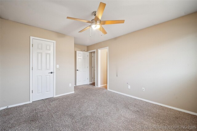 11727 S 91st E Ave, Bixby, OK 74008 - unfurnished bedroom with carpet, baseboards, and a ceiling fan
