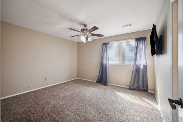11727 S 91st E Ave, Bixby, OK 74008 - spare room with carpet flooring, ceiling fan, and baseboards