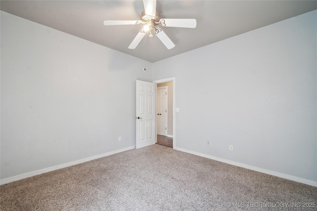 11727 S 91st E Ave, Bixby, OK 74008 - carpeted spare room featuring baseboards and a ceiling fan