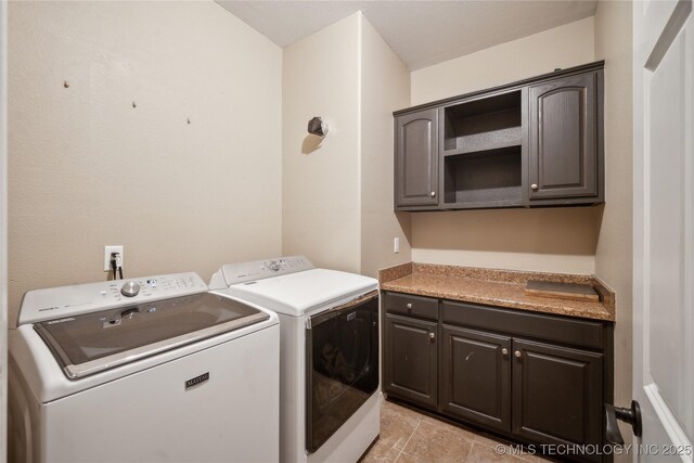 11727 S 91st E Ave, Bixby, OK 74008 - washroom with washing machine and dryer and cabinet space