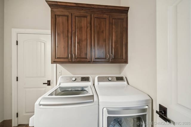 10848 S 95th E Ave, Tulsa, OK 74133 - laundry room with cabinet space and washer and clothes dryer