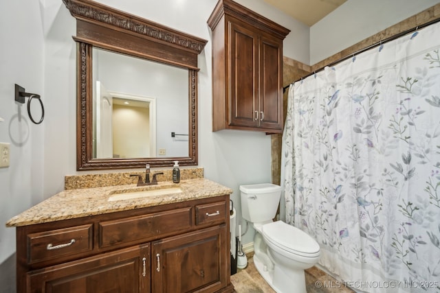 10848 S 95th E Ave, Tulsa, OK 74133 - full bathroom featuring toilet, vanity, and a shower with curtain