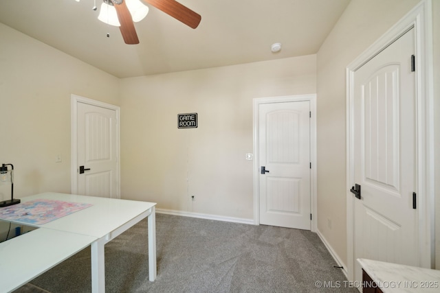 10848 S 95th E Ave, Tulsa, OK 74133 - office area featuring ceiling fan, carpet floors, and baseboards