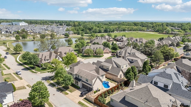 10848 S 95th E Ave, Tulsa, OK 74133 - aerial view featuring a water view and a residential view