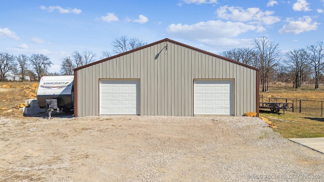 11210 W 178th St, Skiatook, OK 74070 - detached garage featuring dirt driveway