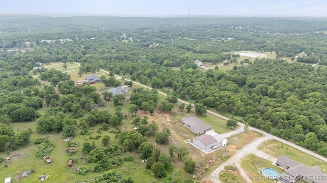 11210 W 178th St, Skiatook, OK 74070 - aerial view of property and surrounding area with a forest