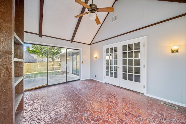 6924 S Knoxville Ave, Tulsa, OK 74136 - unfurnished sunroom featuring french doors