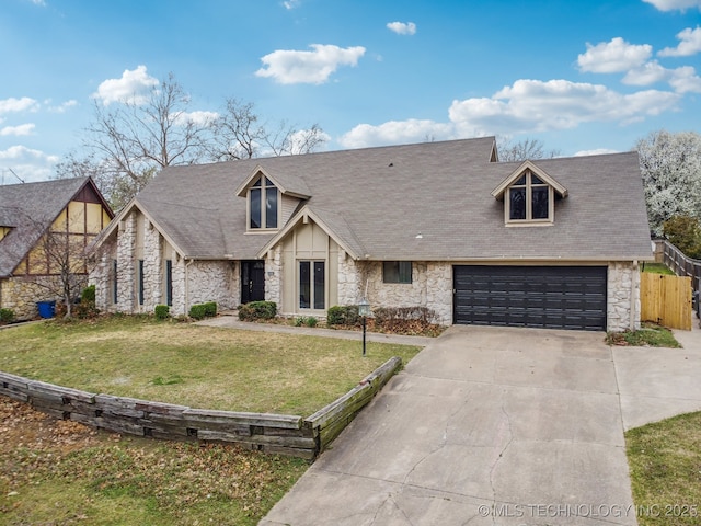 6924 S Knoxville Ave, Tulsa, OK 74136 - view of front of house featuring stone siding and driveway
