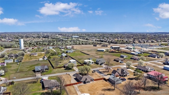 aerial view with a residential view