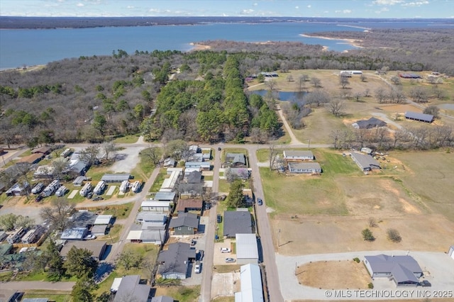 62 Jolene Reid Rd, Mead, OK 73449 - drone / aerial view with a residential view and a water view