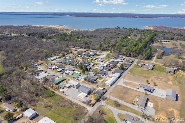 62 Jolene Reid Rd, Mead, OK 73449 - aerial view with a residential view and a water view