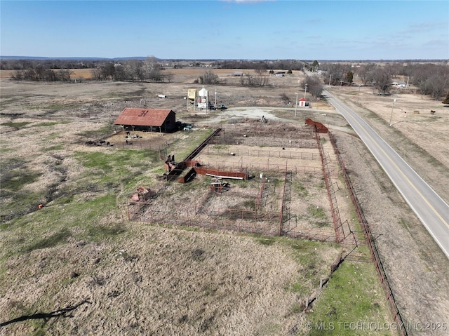 bird's eye view featuring a rural view