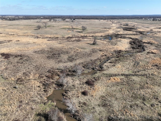 drone / aerial view with a rural view