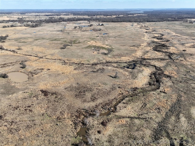 aerial view with a rural view
