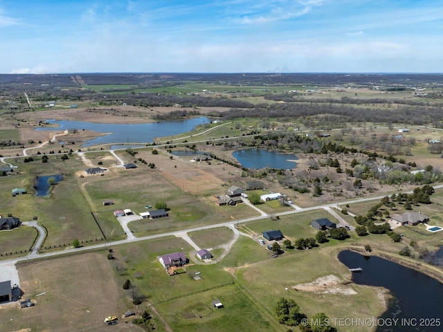 9097 N 50th W St, Sperry, OK 74073 - drone / aerial view featuring a water view