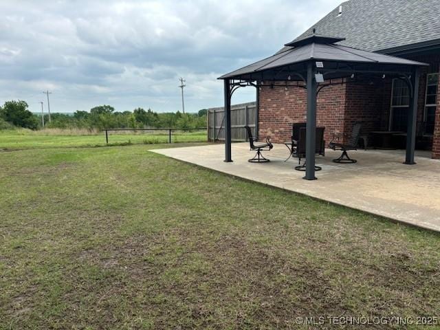 142 Elm St, Mannford, OK 74044 - view of yard featuring a gazebo and a patio area