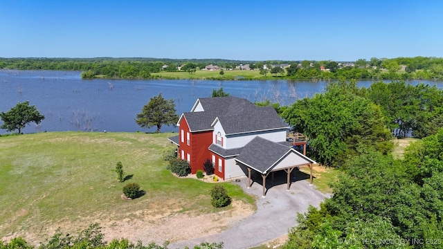 76 Cris, Durant, OK 74701 - aerial view of property and surrounding area featuring a large body of water