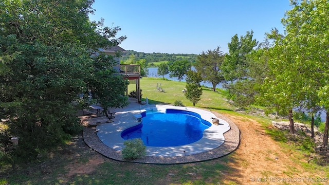 76 Cris, Durant, OK 74701 - swimming pool with a yard and a deck with water view