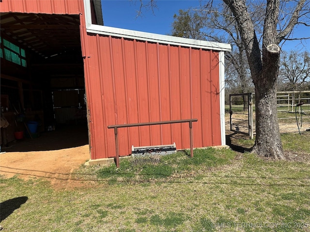 view of pole building
