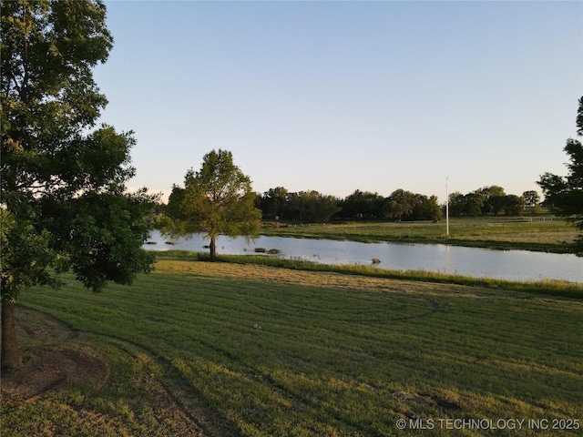 property view of water featuring a rural view