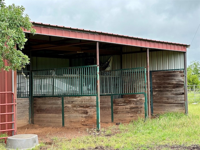 view of horse barn