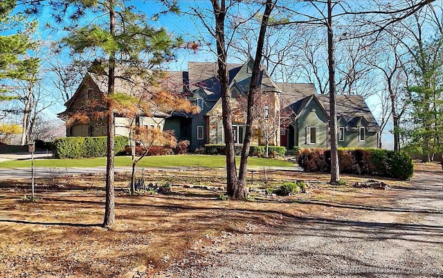 view of tudor-style house