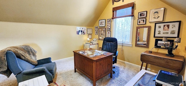 23280 E Horseshoe Bend Rd, Park Hill, OK 74451 - office with lofted ceiling and carpet floors
