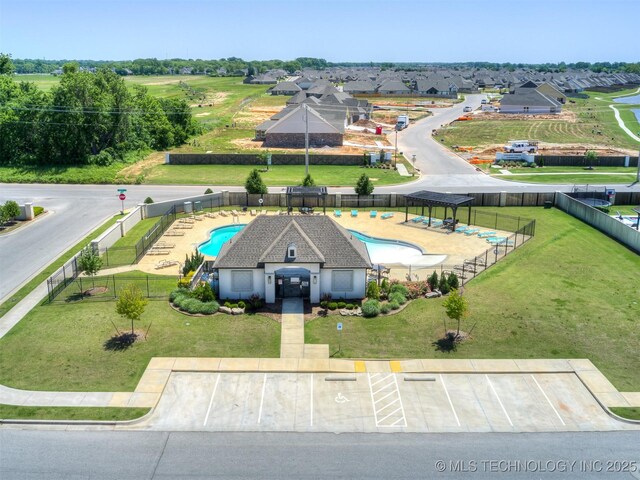 5519 E 123rd St S, Bixby, OK 74008 - drone / aerial view of a pool
