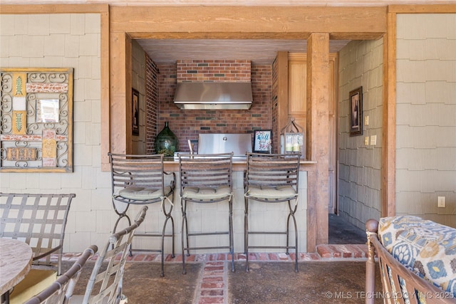 kitchen with range hood