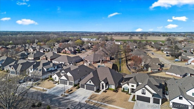 12202 S 102 E Ave, Bixby, OK 74008 - birds eye view of property featuring a residential view