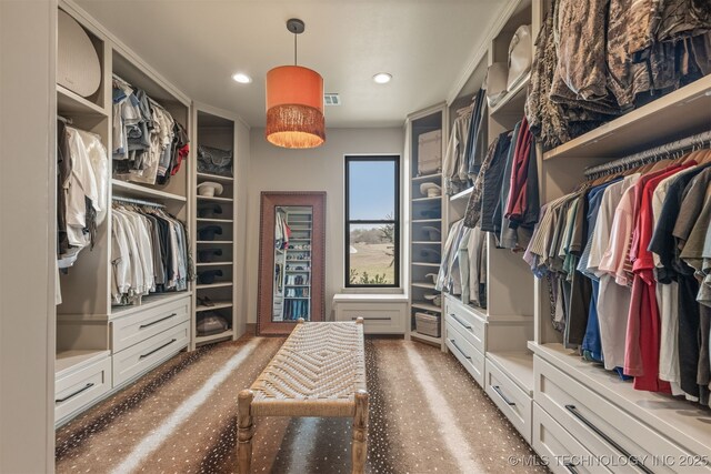 22450 S Rocky Ridge Ln, Claremore, OK 74019 - walk in closet featuring carpet