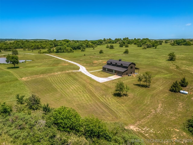 22450 S Rocky Ridge Ln, Claremore, OK 74019 - overview of rural landscape featuring a large body of water