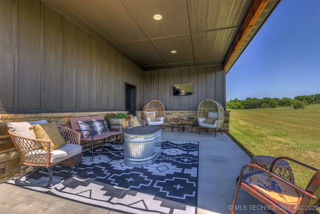 22450 S Rocky Ridge Ln, Claremore, OK 74019 - view of patio / terrace featuring an outdoor hangout area
