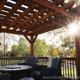 8700 S Union Ave, Tulsa, OK 74132 - view of wooden deck