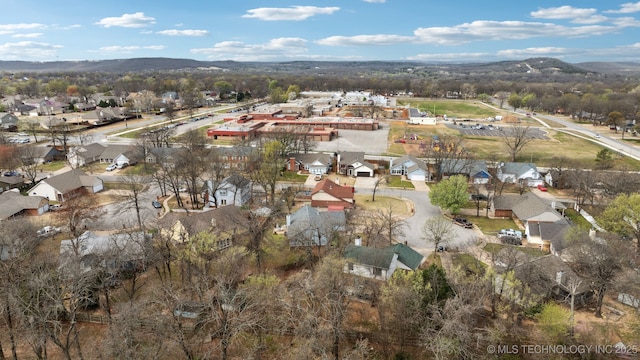 bird's eye view with a residential view and a mountain view