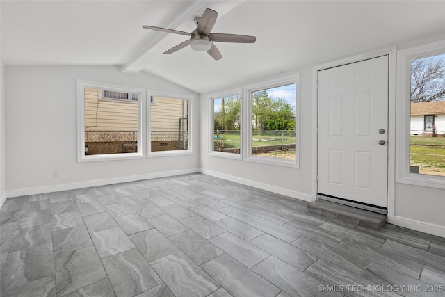 5729 E 24th Pl S, Tulsa, OK 74114 - unfurnished sunroom with beamed ceiling