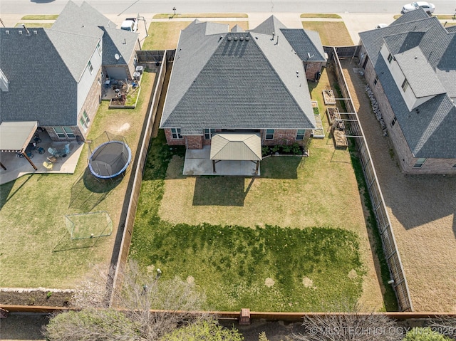 drone / aerial view with a residential view
