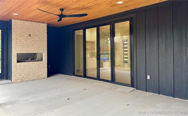 30303 E 59th St S, Broken Arrow, OK 74014 - view of patio with a ceiling fan