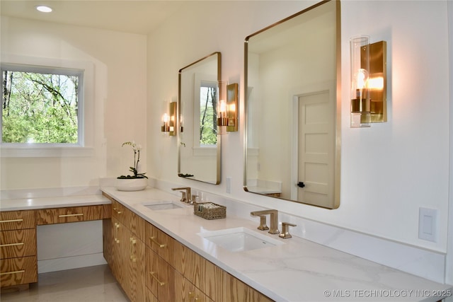 30303 E 59th St S, Broken Arrow, OK 74014 - bathroom featuring double vanity