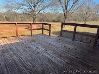 deck with a rural view