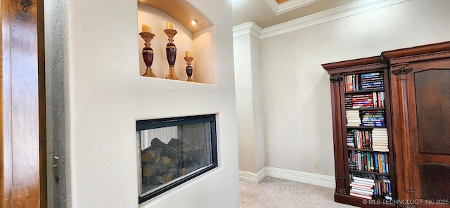 870 Cherry Springs Dr, Tahlequah, OK 74464 - detailed view of carpet floors and crown molding