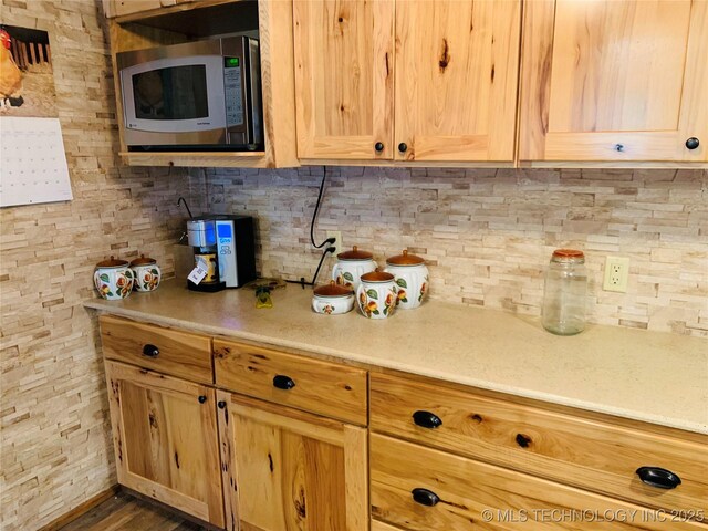 413822 S Sherman, Moyers, OK 74557 - kitchen with light countertops and tasteful backsplash